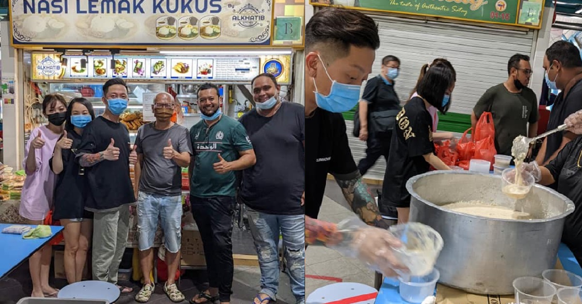 $600 WORTH OF PORRIDGE DISTRIBUTED TO NEEDY @ EUNOS HAWKER CENTRE