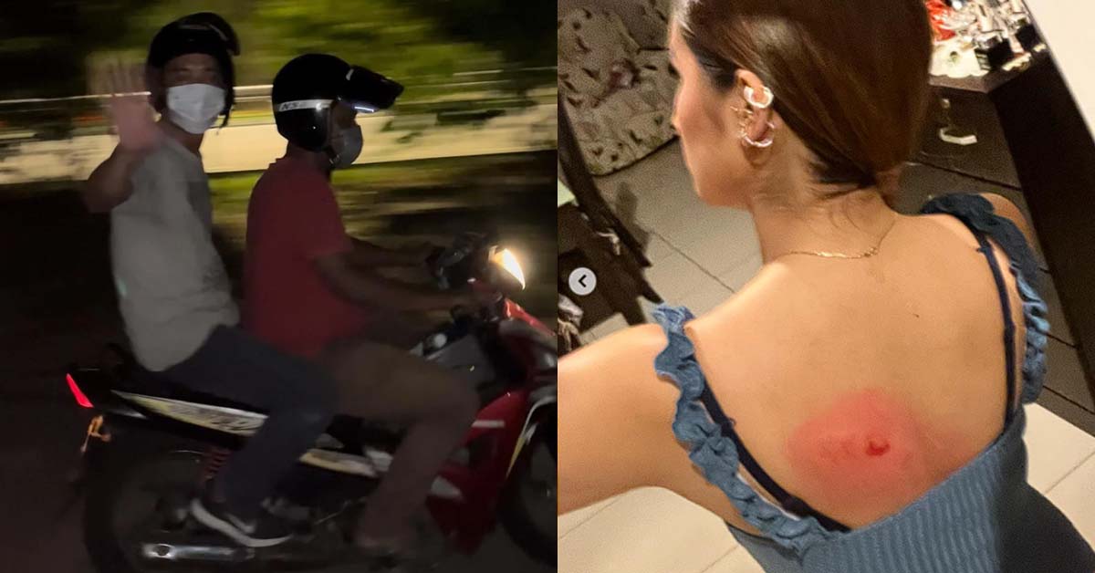 WOMAN HARASSED BY TWO MEN WHO BIT HER & BEAT HER UP WITH STICK