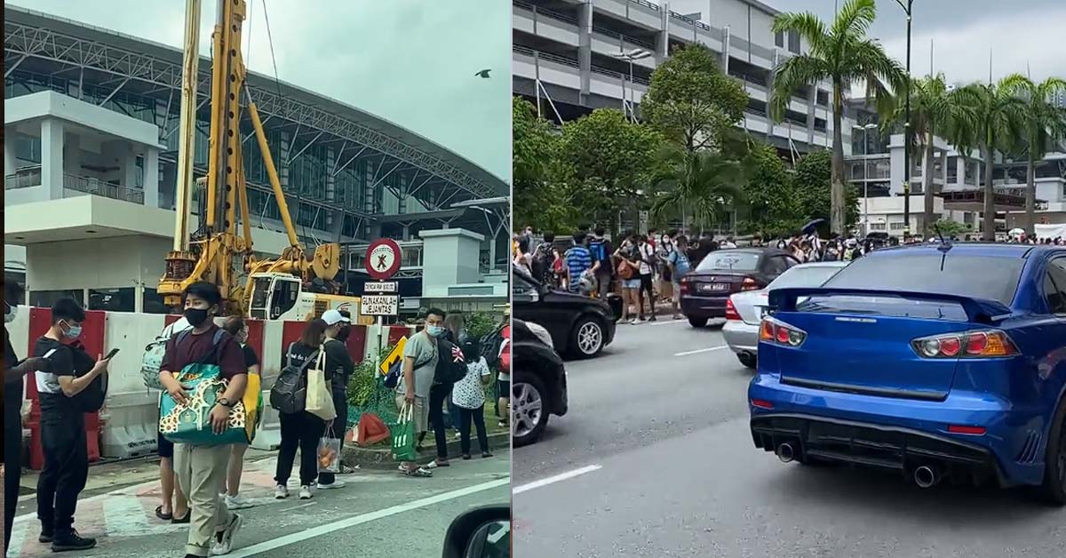 JOHOR CUSTOM BACK TO SG, QUEUE UNTIL THE MAIN ROAD
