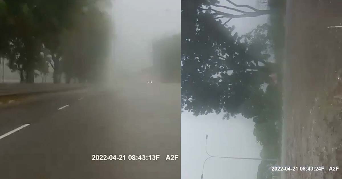MOTORCYCLIST FALLS DOWN IN JURONG ISLAND, IPHONE LOST IN FLOODED ROADS