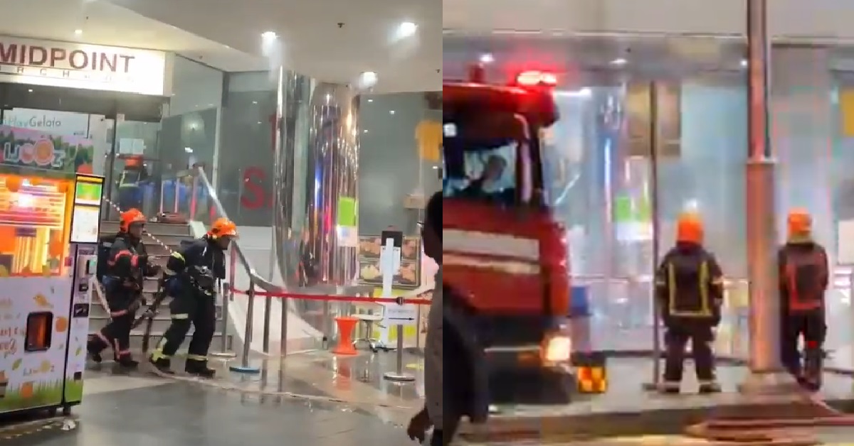 SHOP ON FIRE AT MIDPOINT ORCHARD, SCDF CONDUCTED FORCIBLE ENTRY