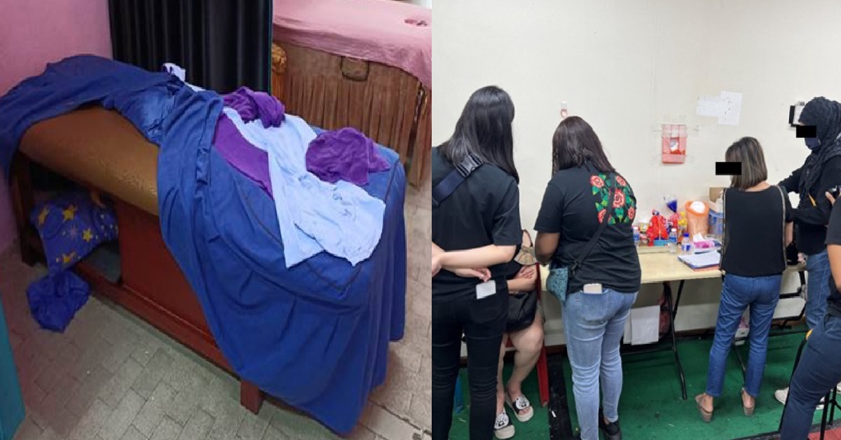 ILLEGAL MASSAGE PARLOURS AND GAMBLING DENS IN GEYLANG RAIDED