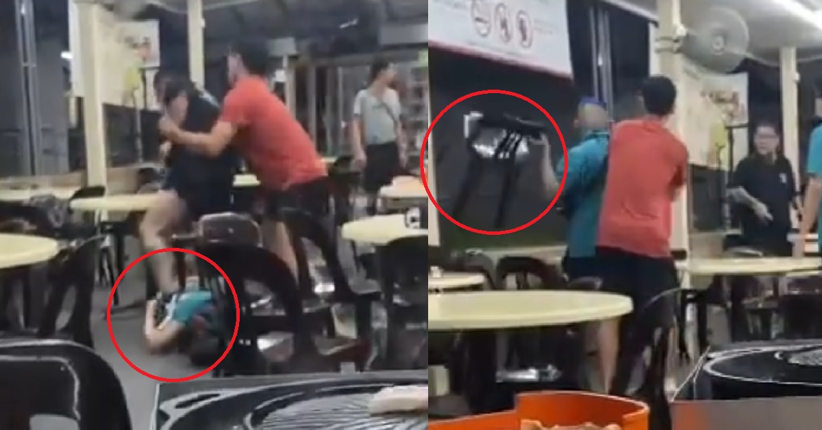 LAO HERO UNCLES 1V1 @ COFFEESHOP, STEP ON HEAD AND THROW CHAIRS