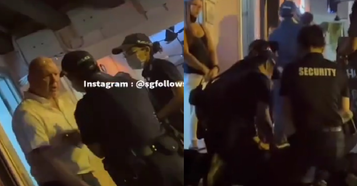 DRUNK ANG MOH ALLEGEDLY STRANGLED SOMEONE, ARRESTED
