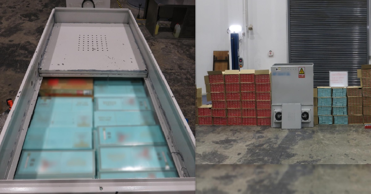 1.6K CARTONS OF CONTRABAND CIGGS SEIZED, 66 Y.O S’PORE MAN ARRESTED