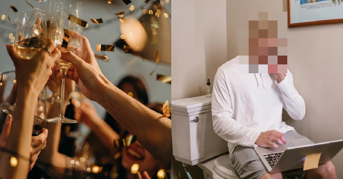 GIRL HAD FRIENDS OVER, THEN FOUND GUY TOUCHING HIMSELF IN HER TOILET
