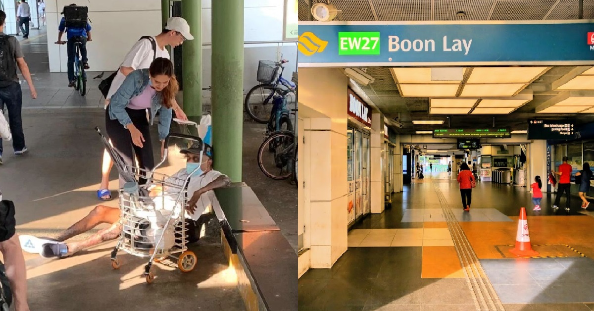 KIND SAMARITANS HELPED ELDERLY MAN WHO FELL DOWN AT MRT STATION