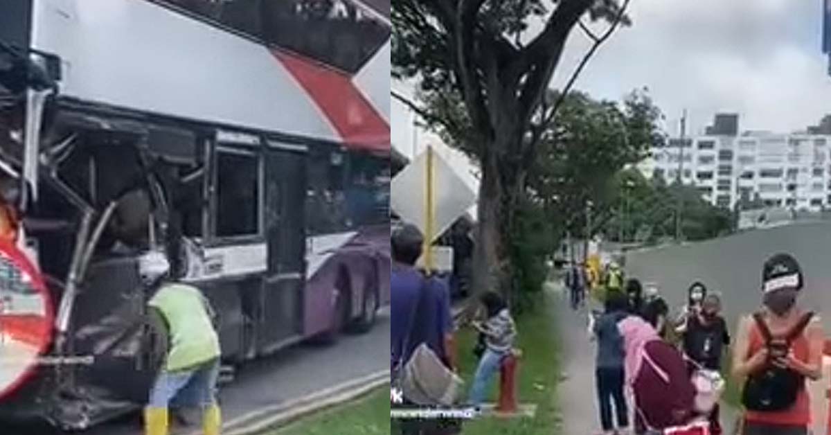 ACCIDENT AT HOLLAND ROAD, BUS’S DOOR COMPLETELY DESTROYED