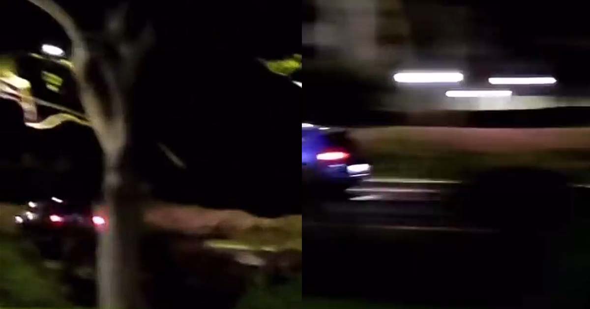 MODIFIED CAR WITH EXHAUST THAT SOUNDS LIKE AN EXPLOSION
