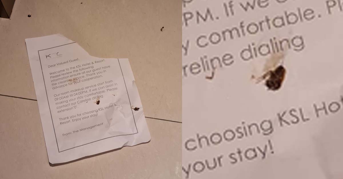 FAMILY WENT TO JOHOR KSL RESORT AND FOUND MANY COCKROACHES