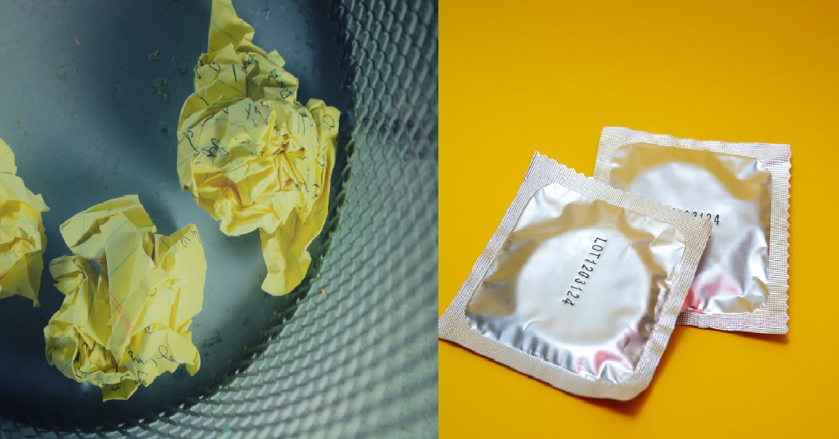 GUY FOUND CONDOM WRAPPER IN GF’S TRASH, SHE SAYS FRIEND USED IT ON HER “TOY”