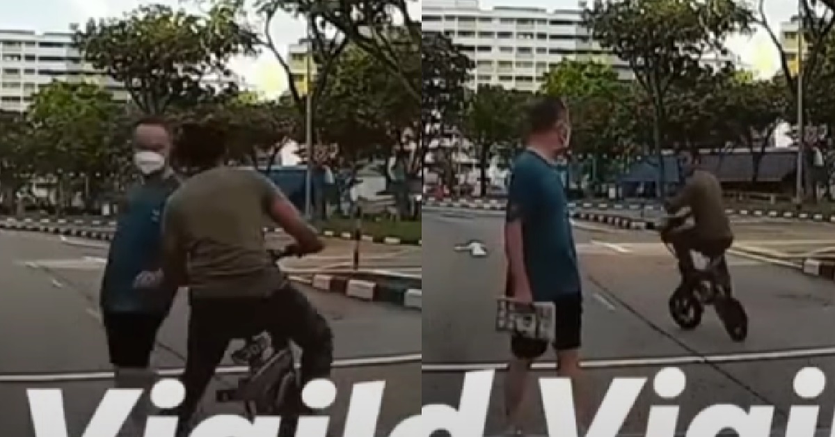 CYCLIST NO HELMET, BEATS RED LIGHT AND HITS PEDESTRIAN CROSSING ROAD