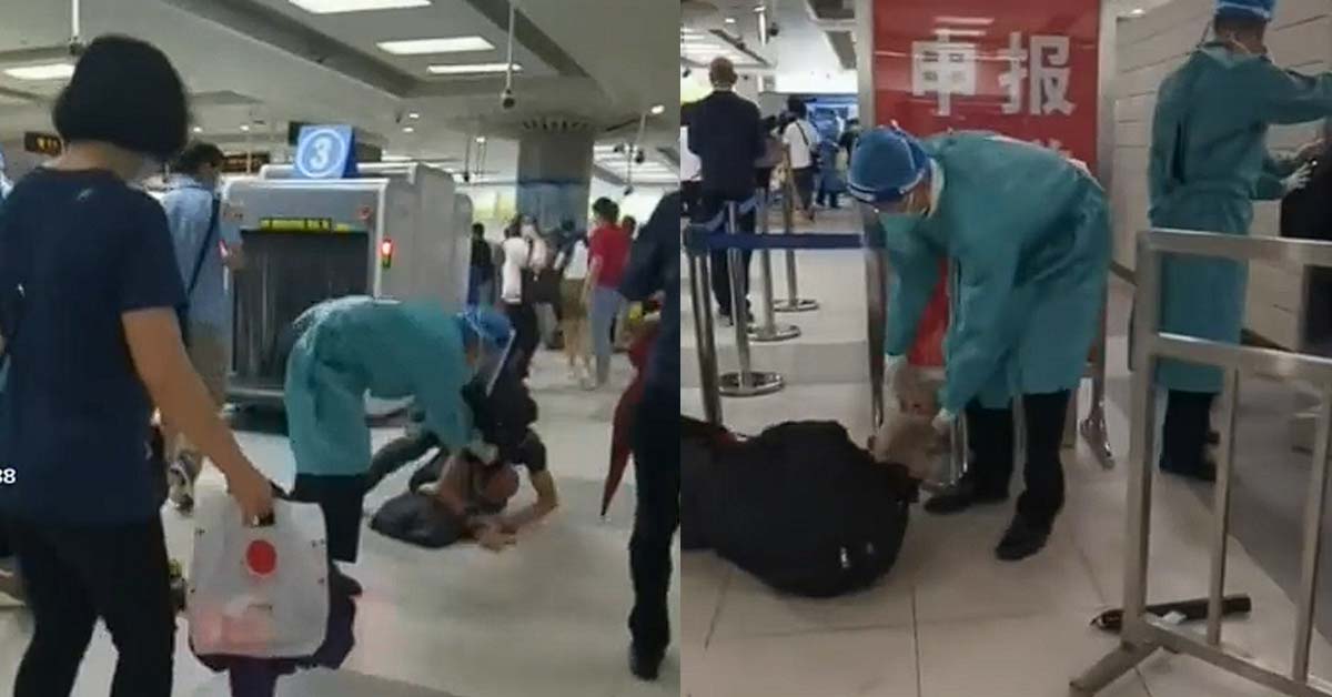 CHINA AUTHORITIES GRABBED & DRAGS PEOPLE BY FORCE INTO QUARANTINE