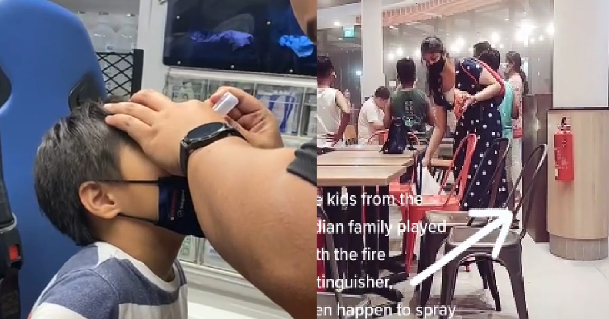 POLICE INVESTIGATING INCIDENT OF BOY SPRAYING FIRE EXTINGUISHER AT OTHERS