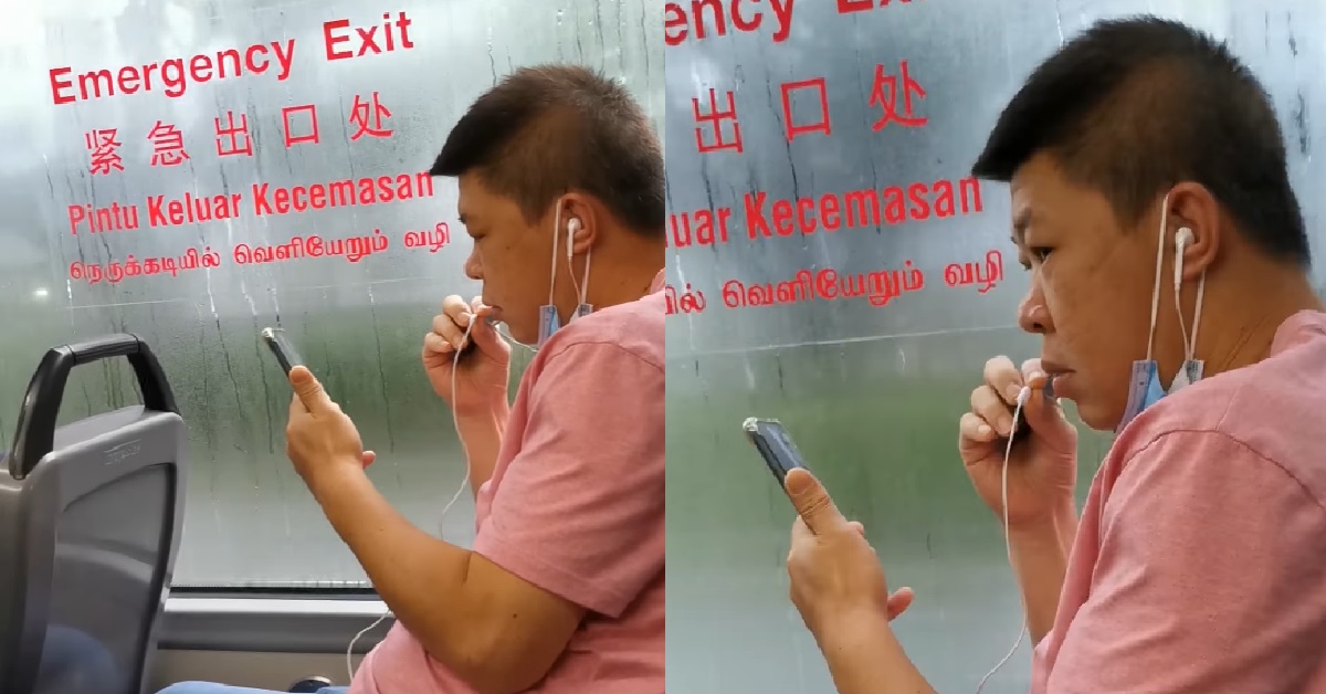 MAN ALLEGEDLY REFUSED TO WEAR MASK IN BUS WHILE VIDEO CALLING GF