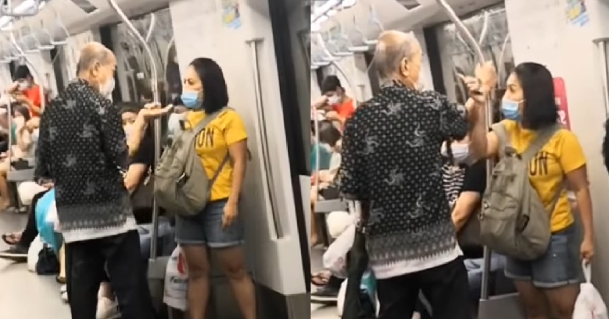 AUNTIE VS UNCLE INSIDE MRT – YOU CANNOT STAND SO CLOSE TO ME!
