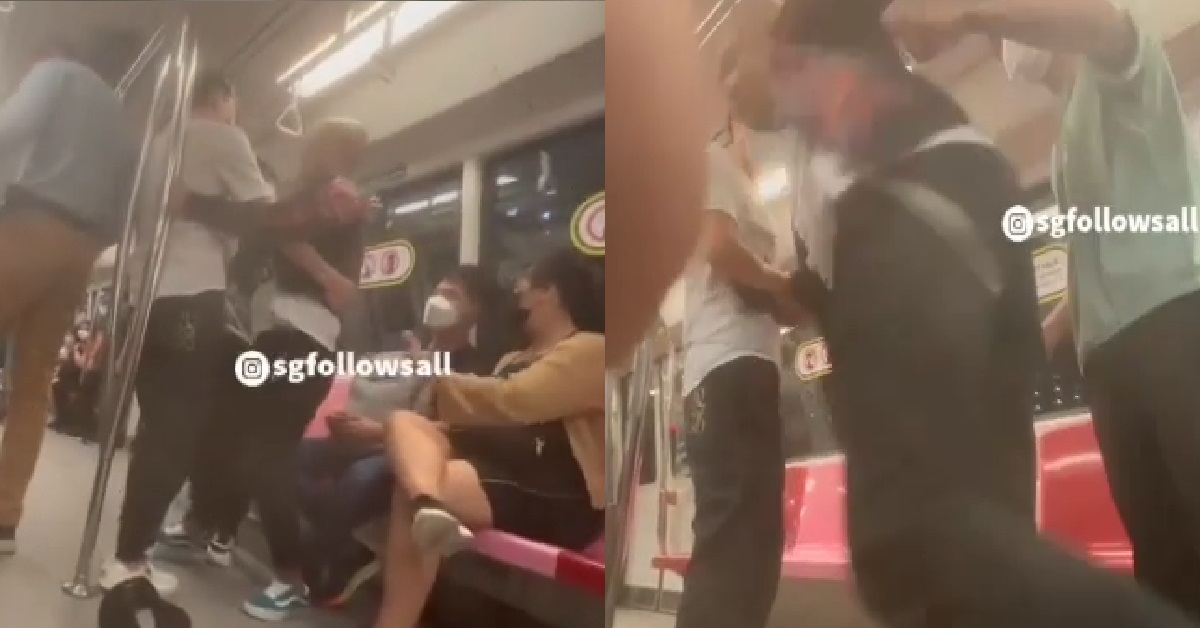 DRUNK HOOLIGANS FIGHTING INSIDE MRT, DISTURB COMMUTERS TRYING TO GO HOME