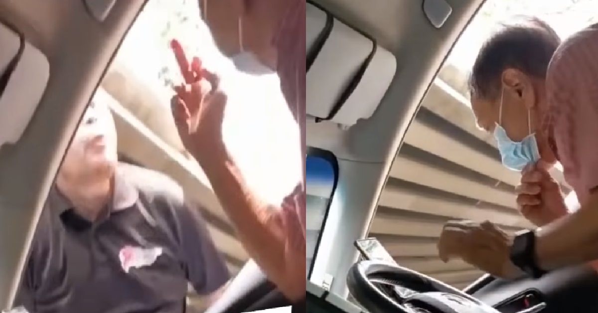 TAXI & VAN DRIVERS FIGHTING, SPIT AT EACH OTHER FACE & SHOW MIDDLE FINGERS