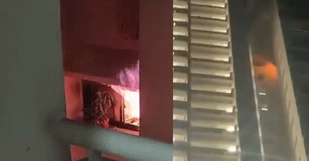 FIRE AT MARSILING HDB UNIT, 3 PEOPLE SEND TO HOSPITAL
