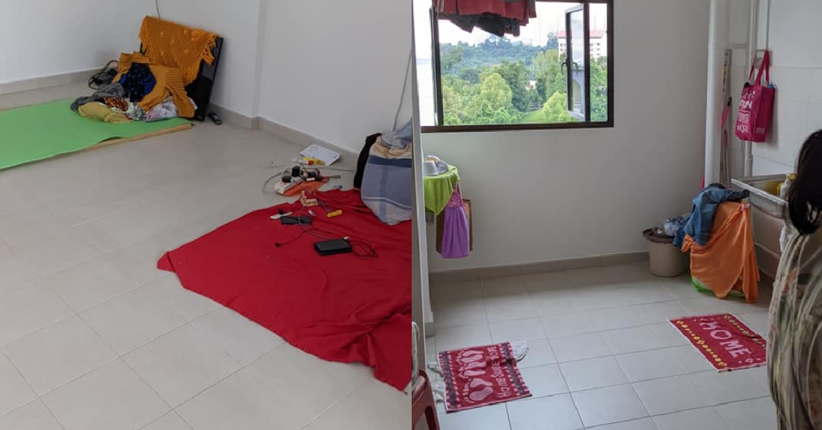 ELDERLY MAN LIVING IN EMPTY FLAT WITH 2 MAKESHIFT MATTRESSES