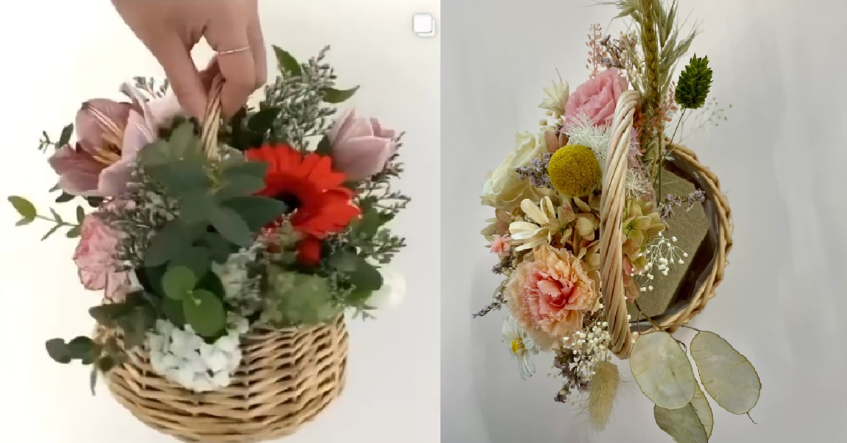WOMAN ORDERED BASKET OF FLOWERS BUT ALLEGEDLY ONLY RECEIVED HALF