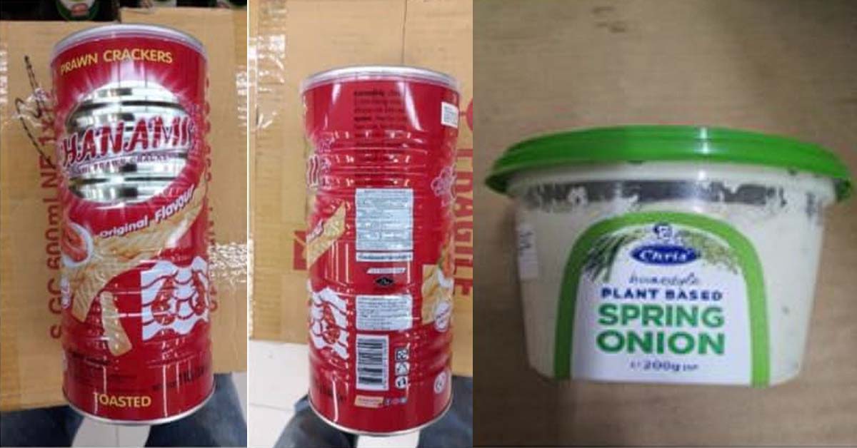 SFA: THAI PRAWN CRACKER & AUSTRALIAN ONION DIP RECALLED