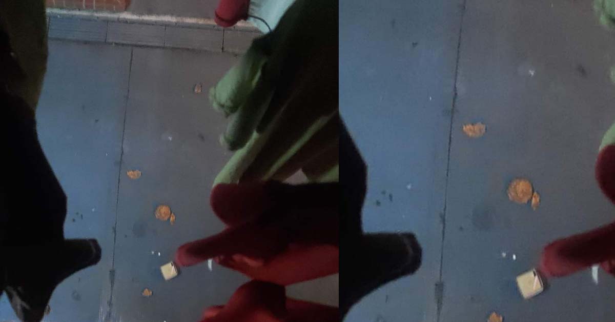 FLYING MCDONALD MEAL THROWN FROM HDB LANDED AT HOUGANG VOID DECK