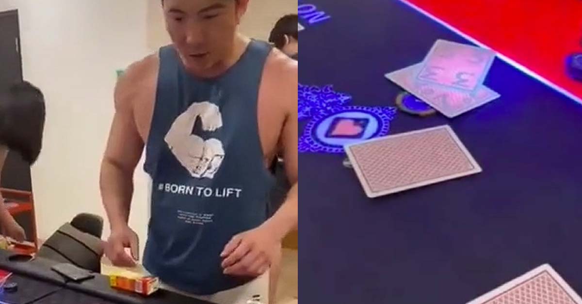 MAN CONFRONTED FOR USING MARKED CARDS IN A CARD GAME