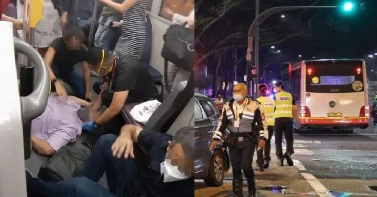 4 PASSENGERS INJURED AFTER ACCIDENT BETWEEN BUS & CAR @ GAMBAS