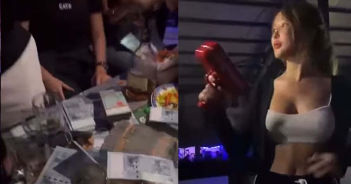 GATITA YAN PARTIES WITH RICH MAN WHO SHOOTS RM100K WITH MONEY GUN