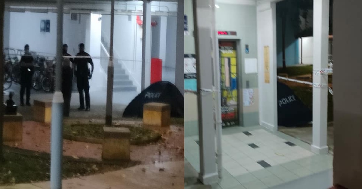 DEAD BODY FOUND AT FOOT OF HDB, ALLEGED TO BE ELDERLY WHO JUMPED