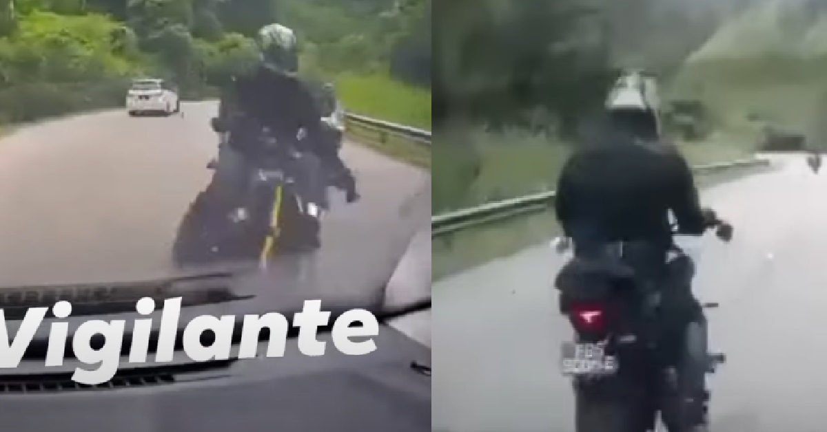 HIT & RUN S’PORE MOTORBIKE HITS CAR IN M’SIA AND RIDES AWAY