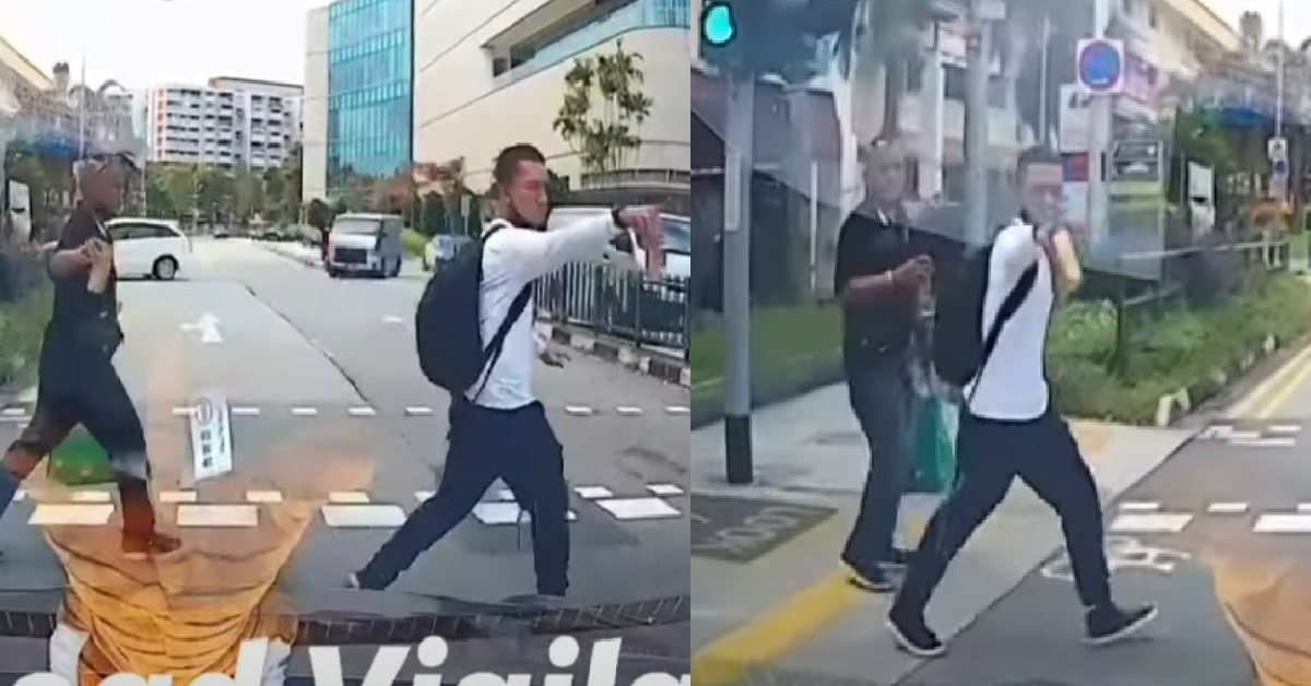 HUMPTY & DUMPTY POINT AT CARS TO STOP TRAFFIC, THEN JAYWALKS LIKE A BOSS