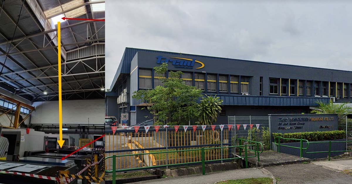 WORKER FALLS 9.5 METERS TO DEATH AT FACTORY IN JOO KOON