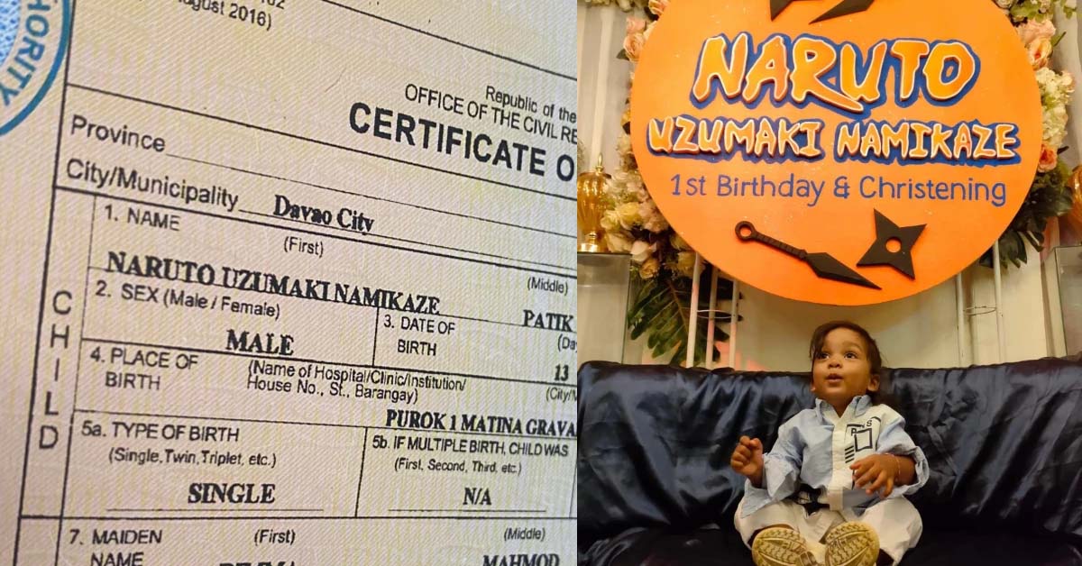 ANIME FAN IN THE PHILIPPINES NAMED HIS SON NARUTO UZUMAKI NAMIKAZE