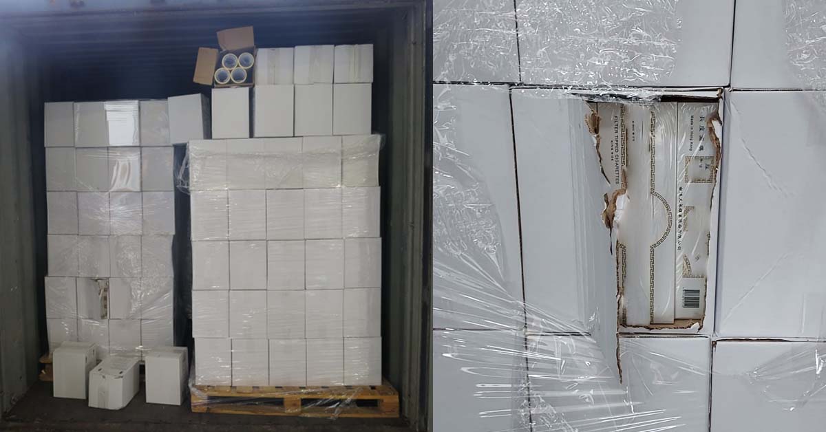 SMUGGLERS CAUGHT WITH CONTRABAND CIGARETTES DECLARED AS “PAPER TAPES”