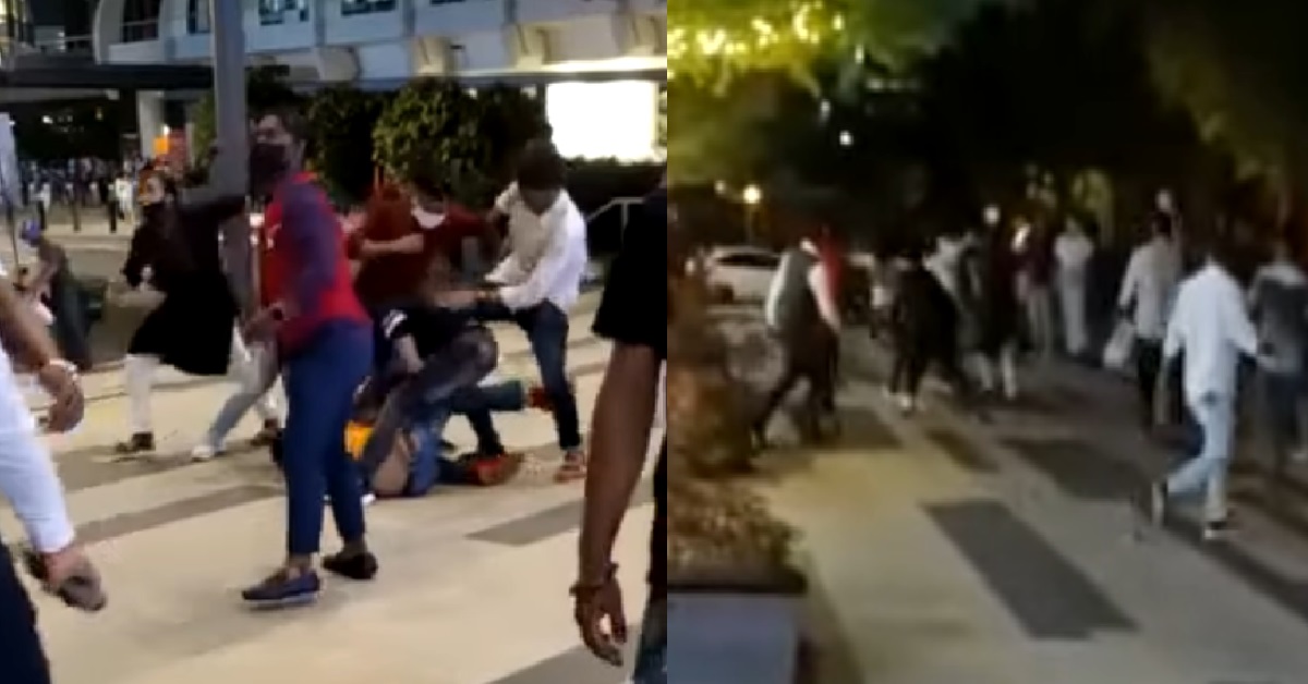 HUGE FIGHT BROKE OUT @ PAYA LEBAR, TAKE OUT SHIRT & WWE IN THE STREET