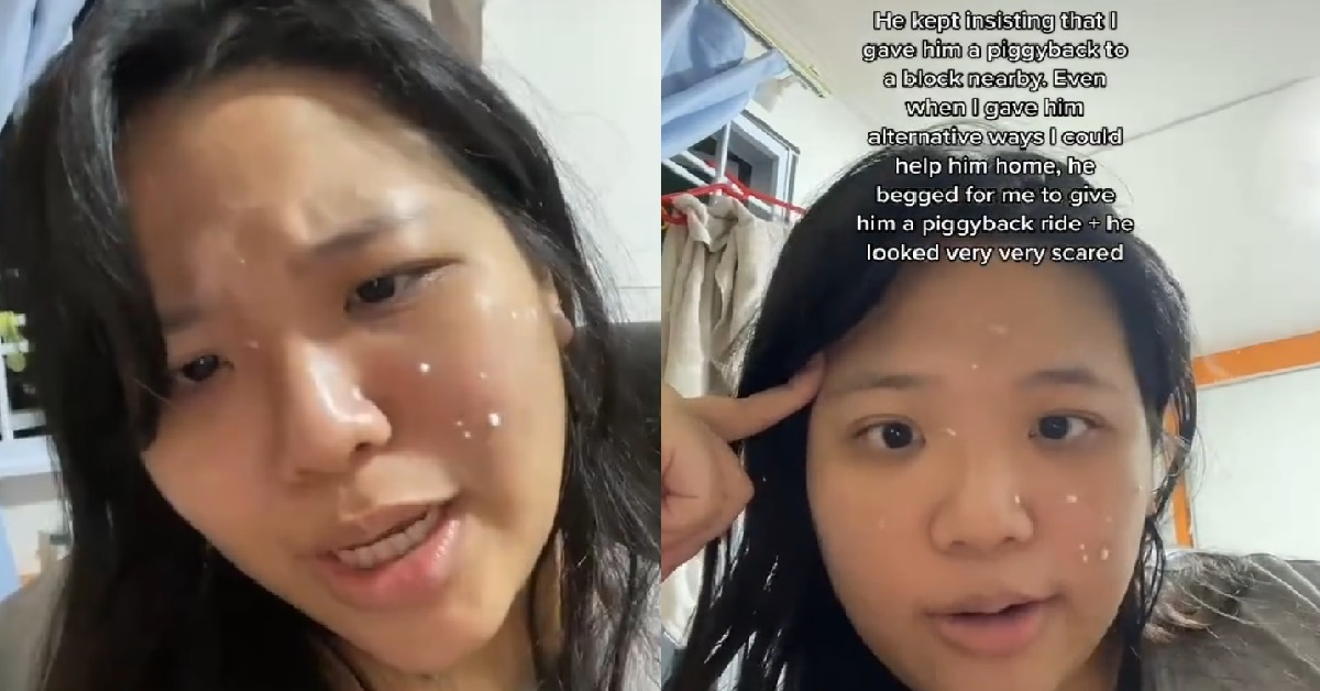 BOY PRETENDS TO BE INJURED, ASKS GIRL “CAN I CLIMB ON YOUR BACK?”