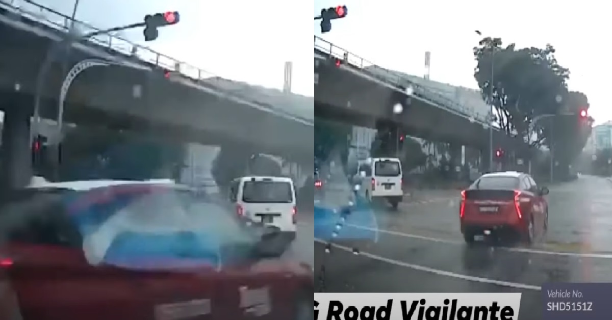 TAXI BEATS RED LIGHT IN THE RAIN, BECAUSE RUSHING TO FETCH YAN LUO WANG