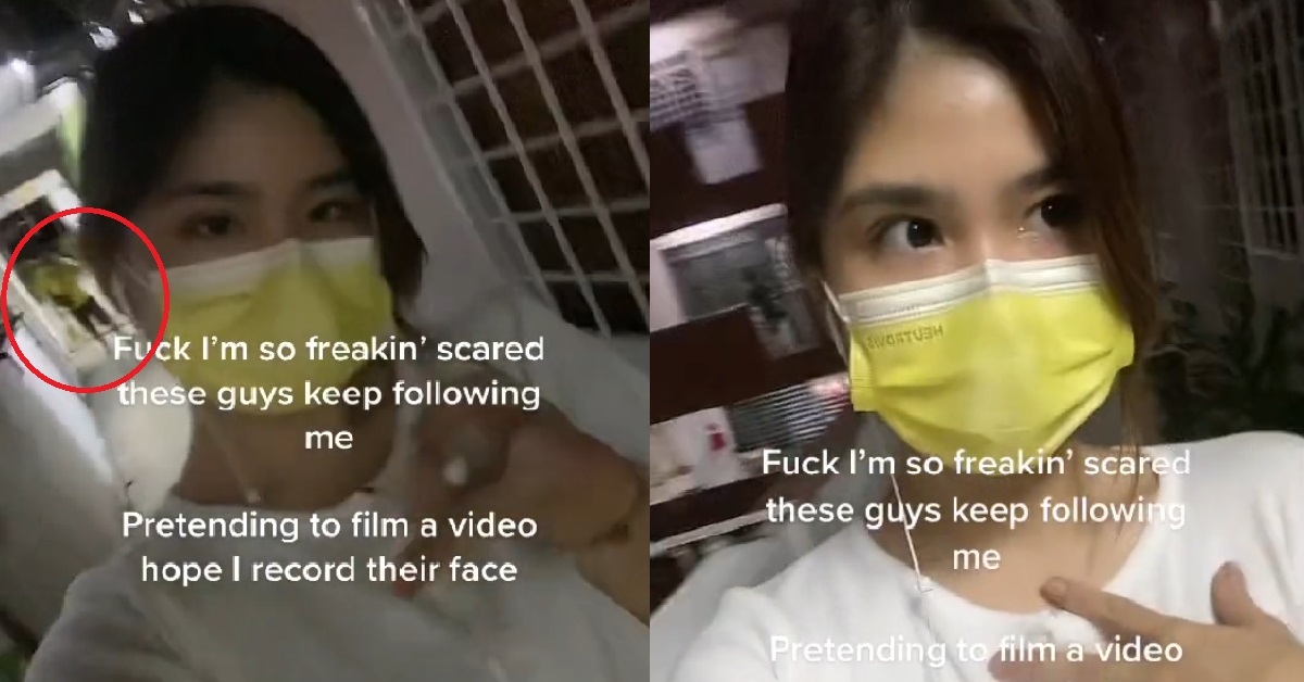 GIRL PRETENDS TO FILM HERSELF TO CATCH STALKER ON CAMERA