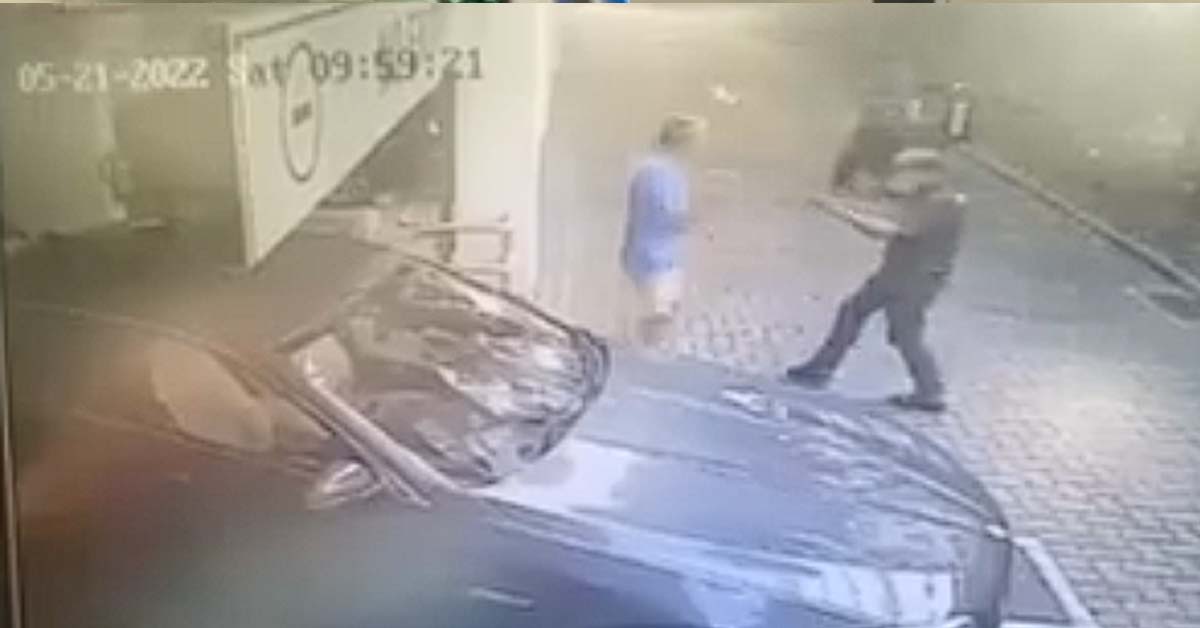 ANG MOH ALLEGEDLY TRIES TO ASSAULT SECURITY GUARD CAUGHT ON CCTV