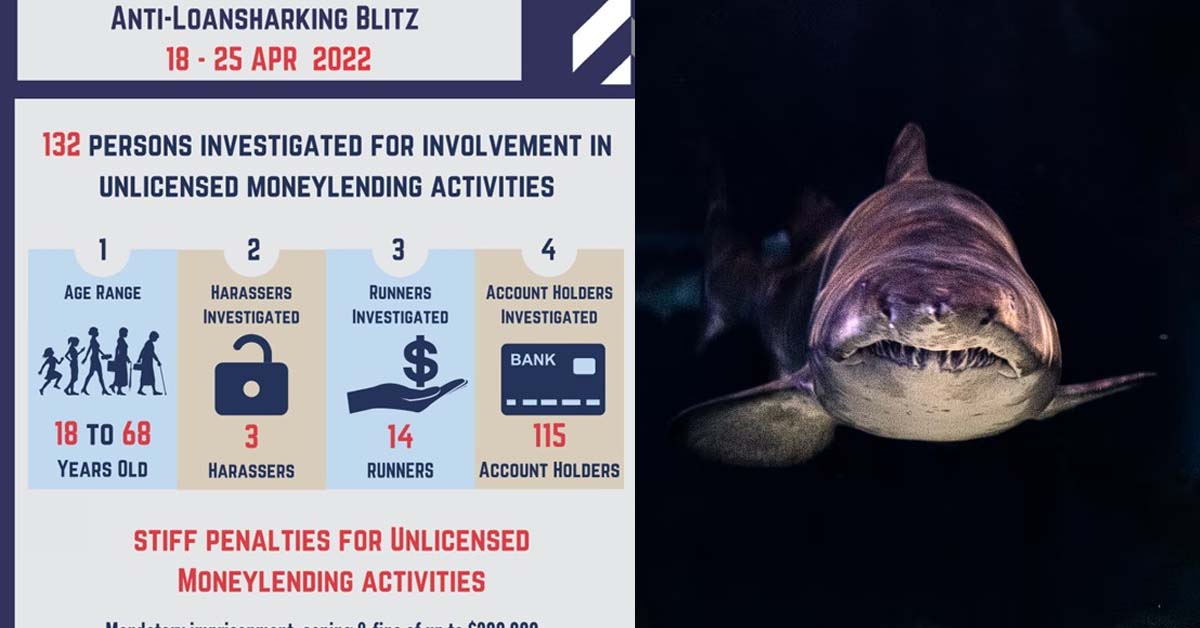 132 PERSONS WERE INVESTIGATED FOR LOAN SHARK ACTIVITIES