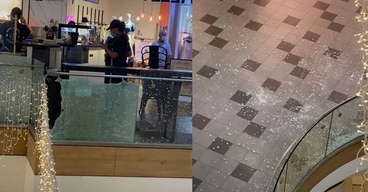 GLASS PANEL AT TAMPINES 1 SHATTERS INJURING ONE SHOPPER