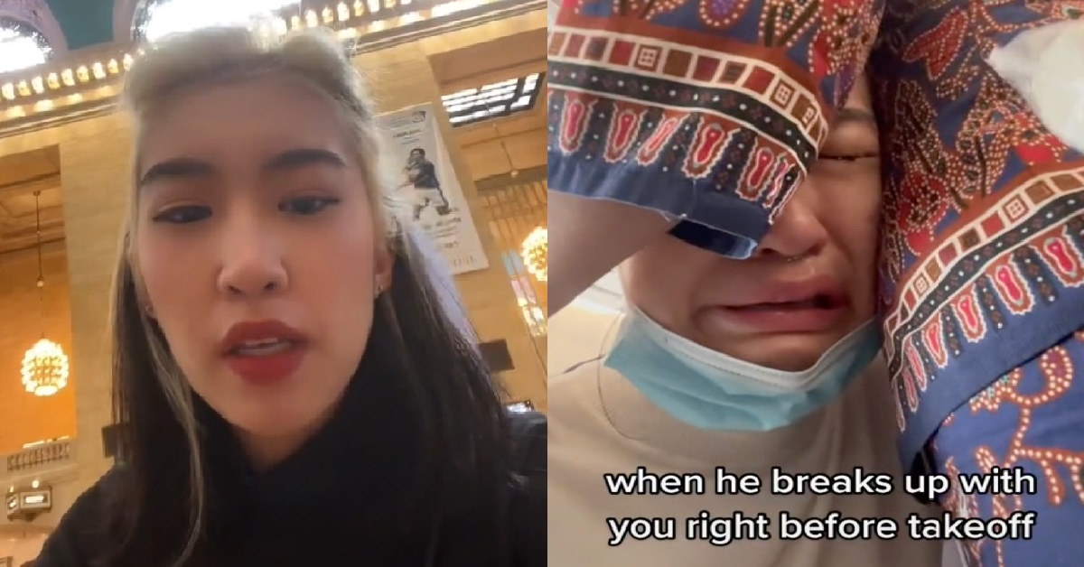 GIRL GOT DUMPED BY BF ON FLIGHT, SIA STEWARDESS HUGS & CONSOLES HER