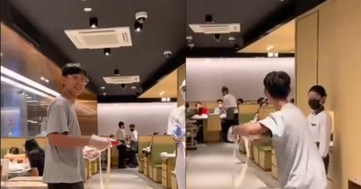 MAN TRIES TO DO NOODLE DANCE, NETIZEN SAY LOOKS LIKE NEVER EAT MEDICINE