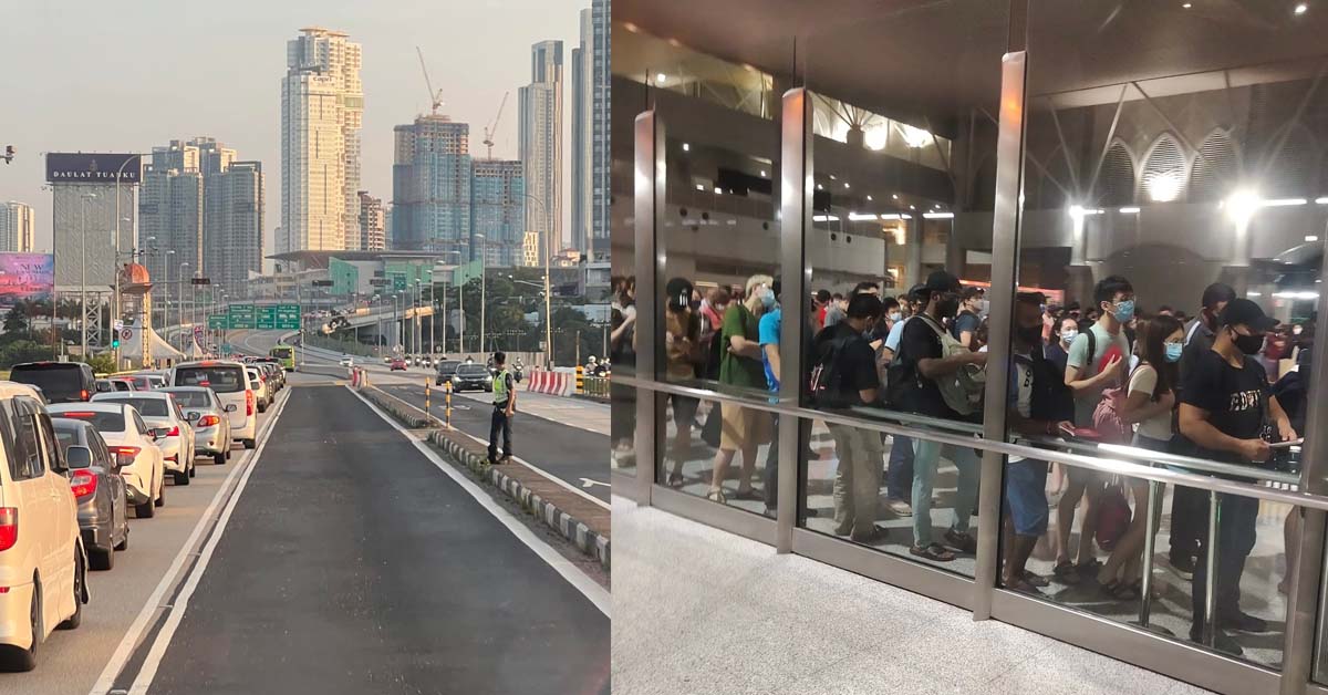 BACK TO THE OLDEN DAYS, MASSIVE JAM TOWARD MALAYSIA CUSTOMS