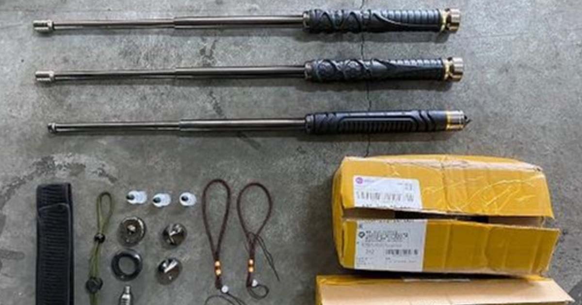 ICA FOILS ATTEMPT TO IMPORT WEAPON, 3 BATONS FOUND
