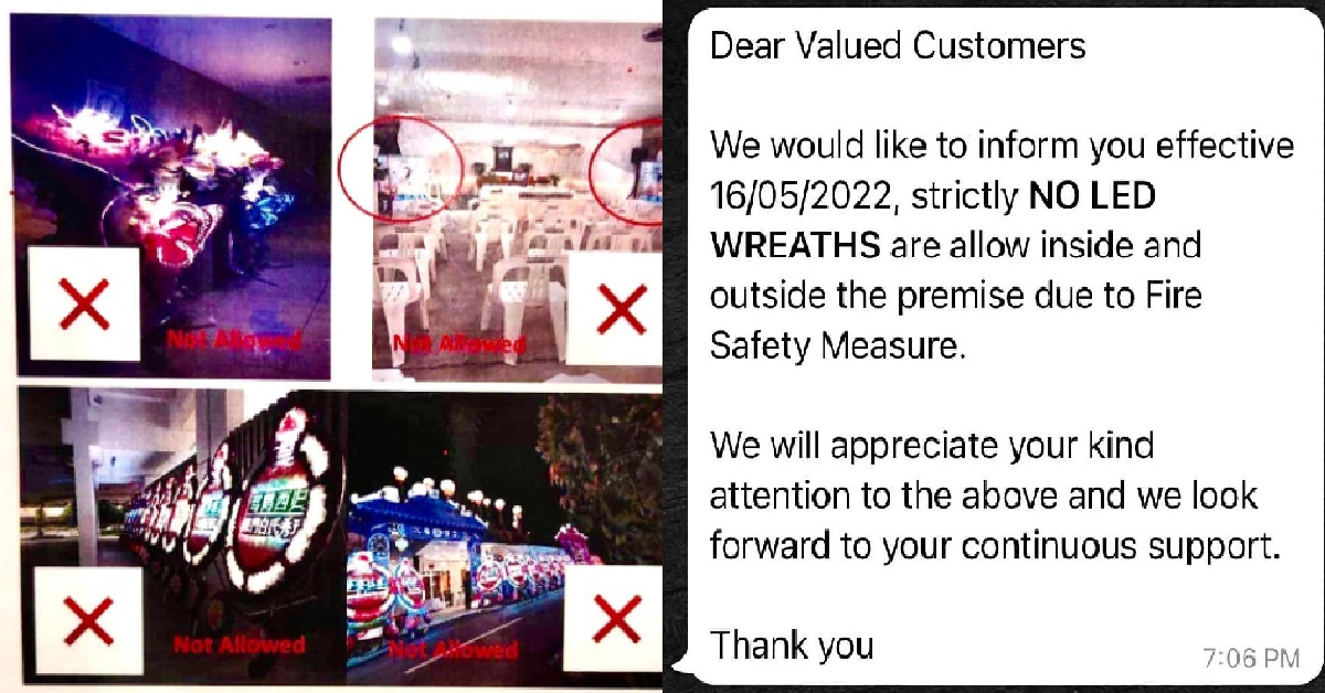 LED WREATHS BANNED BY MULTIPLE FUNERAL PARLOURS – POTENTIAL FIRE HAZARD