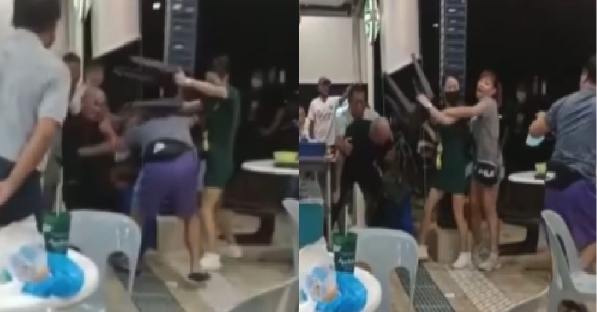 UNCLE ARRESTED AFTER HUGE FIGHT BROKE OUT AT YISHUN COFFEE SHOP