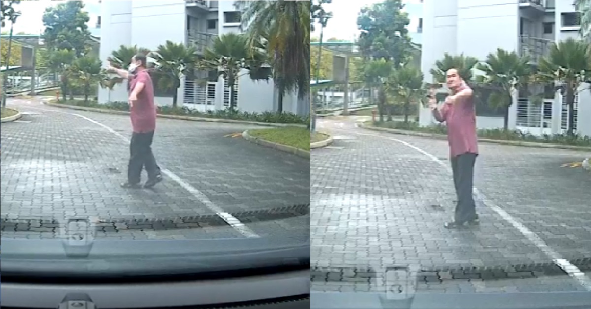UNCLE CROSSING ROAD SLOWLY, KENA HONKED BY DRIVER, NOT HAPPY